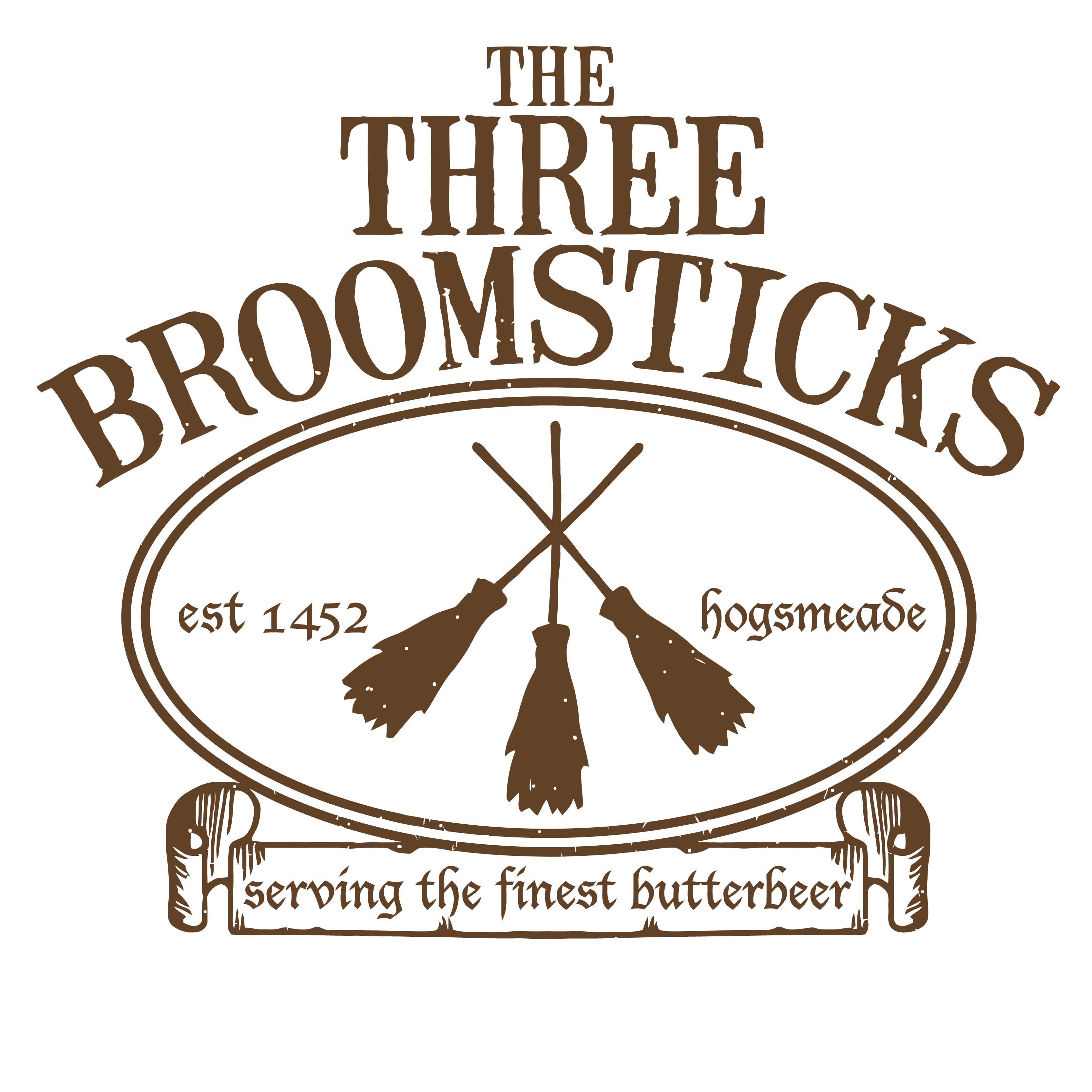 The Three Broomsticks Logo (from Harry Potter) Huge, High-Resolution