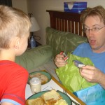 Breakfast and presents in bed